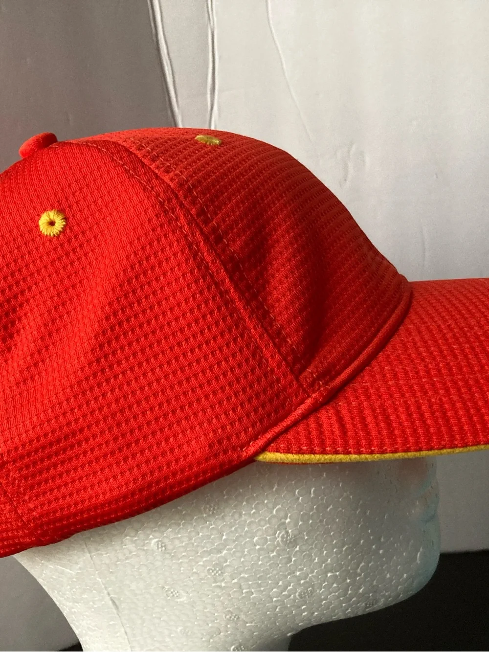 McDonald’s Uniform Red Baseball Cap Adult with Yellow Trim